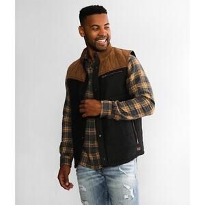 Men’s Outpost Makers Vest Corduroy and Polyester Zip Up SZ M Trendy